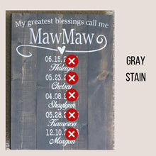 Load image into Gallery viewer, Personalized Signs For Momand/or Grandma