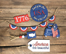 Load image into Gallery viewer, Patriotic Tiered Tray Decor