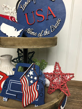 Load image into Gallery viewer, Patriotic Tiered Tray Decor