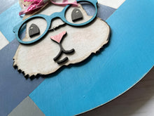 Load image into Gallery viewer, Easter Bunny Door Hanger, Easter Bunny Wreath, Easter Door Hanger, Easter Door Decoration, Easter Welcome Sign