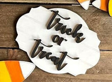 Load image into Gallery viewer, Candy Corn Tiered Tray Decor