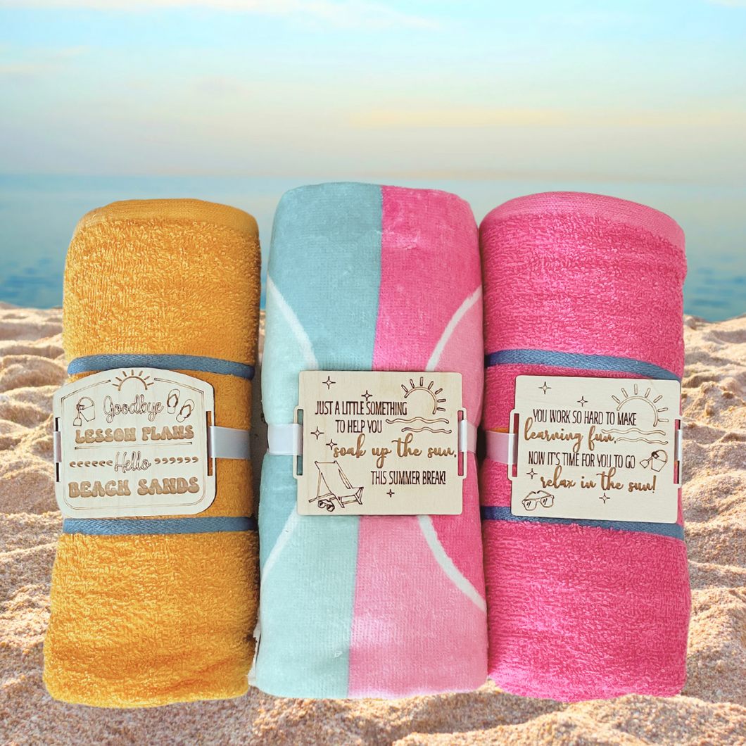Beach Towel and Tag