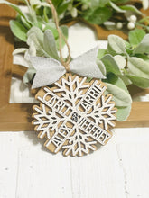 Load image into Gallery viewer, Personalized Family Snowflake Ornament
