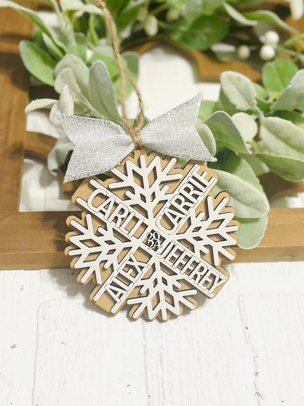 Personalized Family Snowflake Ornament