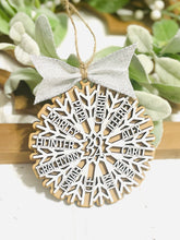 Load image into Gallery viewer, Personalized Family Snowflake Ornament
