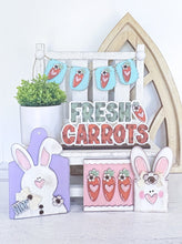 Load image into Gallery viewer, Primitive Bunnies and Carrots Decor Set
