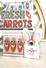Load image into Gallery viewer, Primitive Bunnies and Carrots Decor Set
