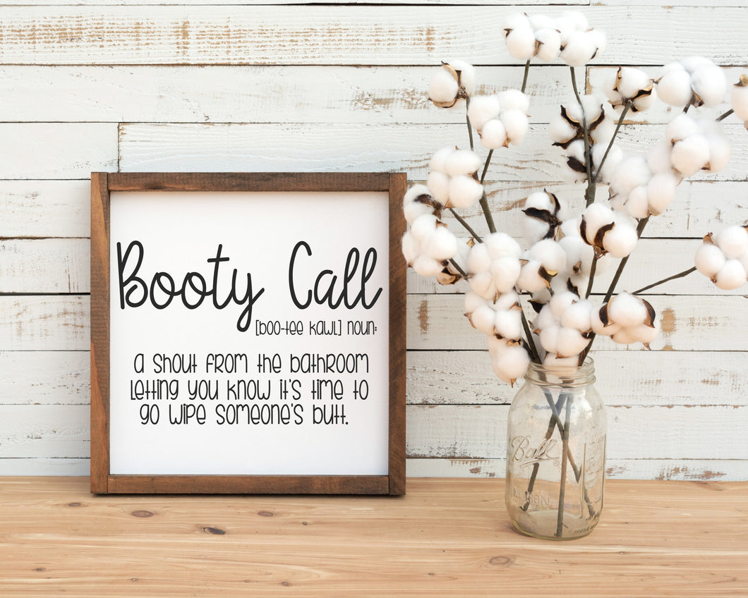 Booty Call Bathroom Sign