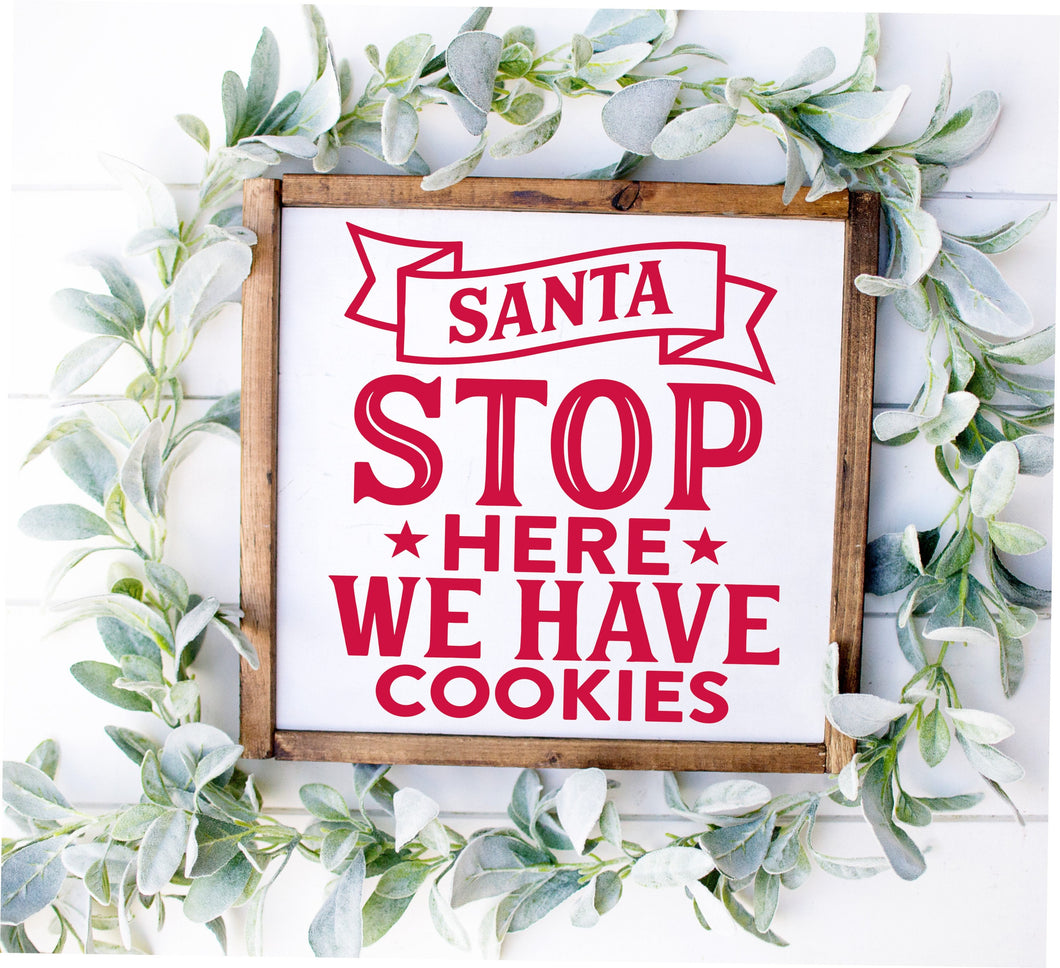 Santa Stop Here Sign