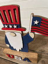 Load image into Gallery viewer, Patriotic Gnome Shelf Sitter
