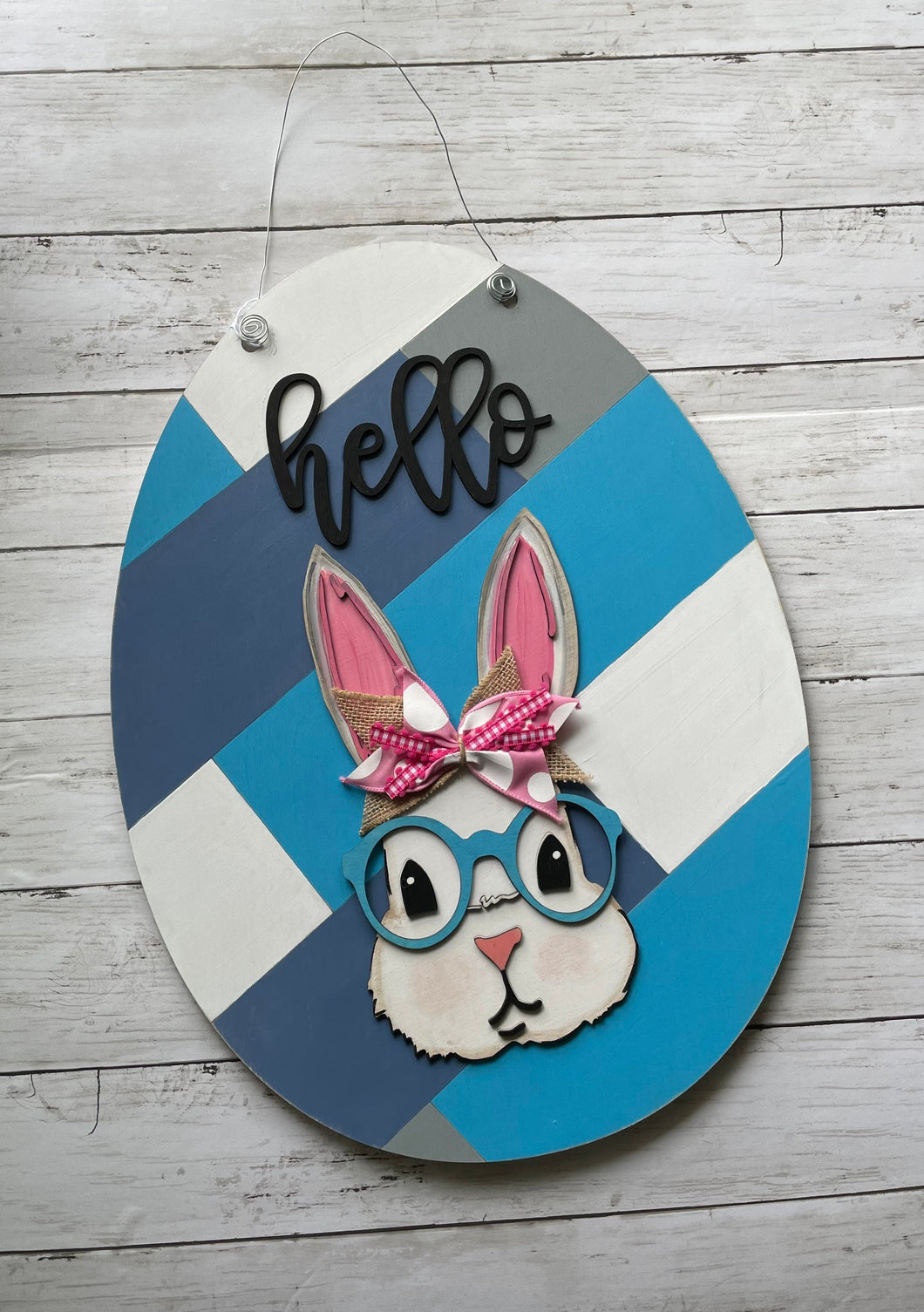 Easter Bunny Door Hanger, Easter Bunny Wreath, Easter Door Hanger, Easter Door Decoration, Easter Welcome Sign